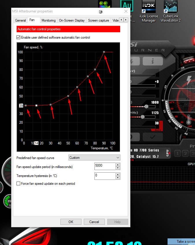 Afterburner как включить мониторинг. RX 580 MSI Afterburner. MSI Afterburner график кулера. MSI Afterburner кулер. RX 580 Afterburner.