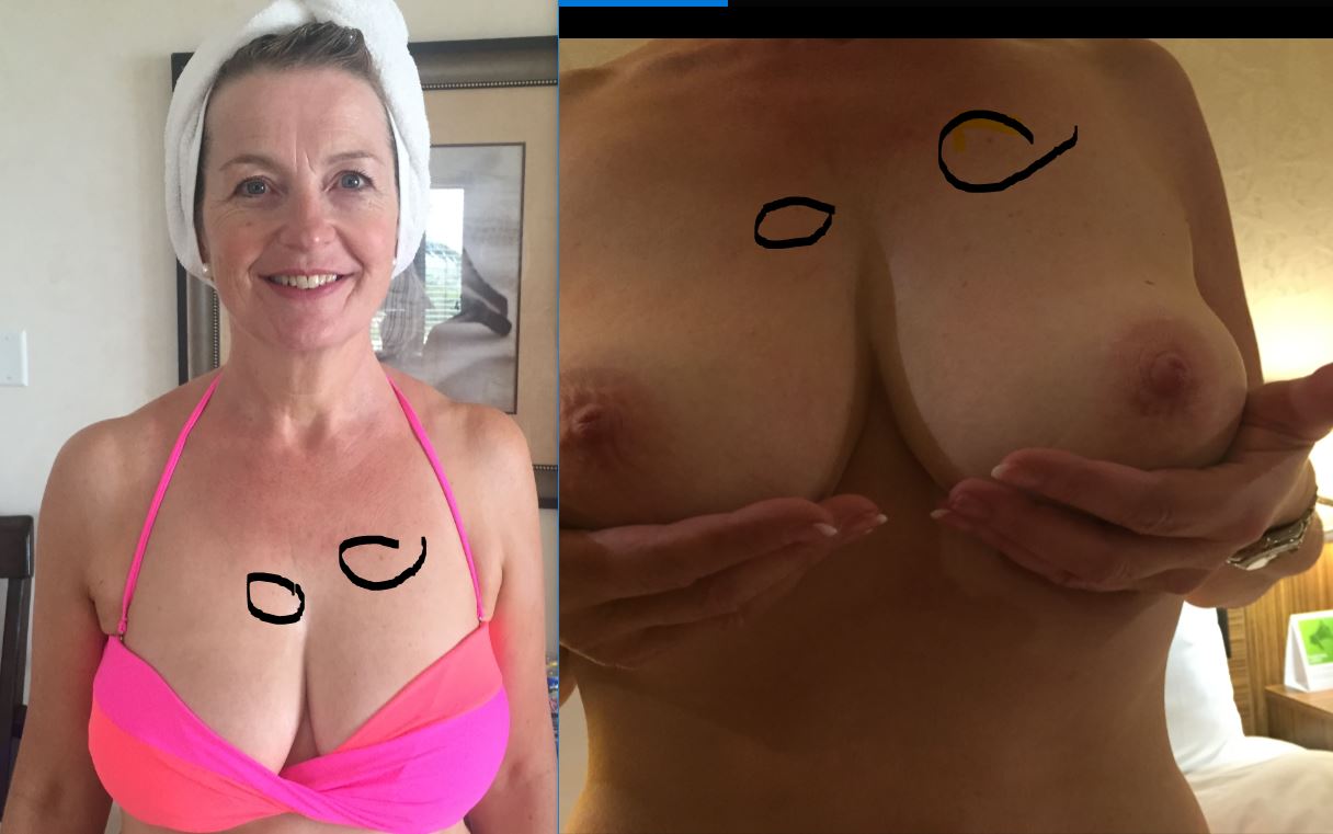 Carol Kirkwood has got her tits out all... 