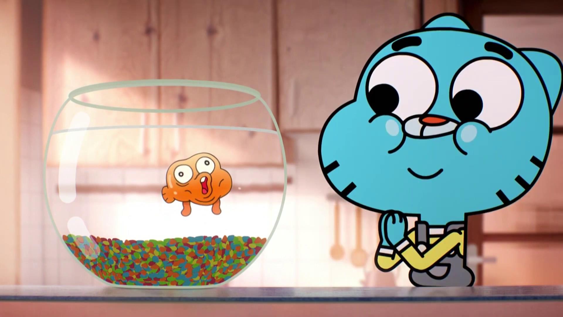 Gumball world watch. Удивительный мир Гамбола маленький Дарвин. Удивительный мир Гамбола маленький Гамбол. Удивительный мир Гамбола Дарвин в аквариуме. Рыбка Гамбола.